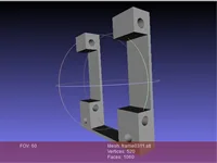 ステレオカメラ用フレームの3Dモデル